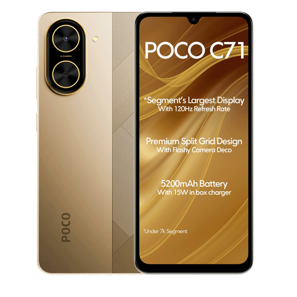 گوشی شیائومی Poco C71 حافظه 128 گیگابایت و رم 4 گیگابایت 4G