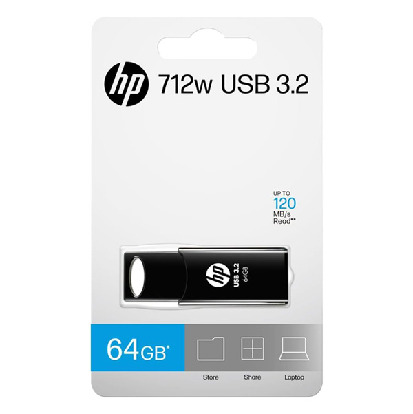 حافظه فلش HP 712w ظرفیت 64 گیگابایت با رابط USB 3.2