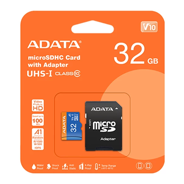 کارت حافظه premier microSDXC ADATA ظرفیت 32 گیگابایت کلاس 10 سرعت 100MBps